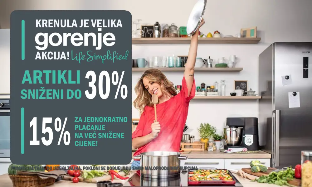 Gorenje 15 posto do kraja mjeseca