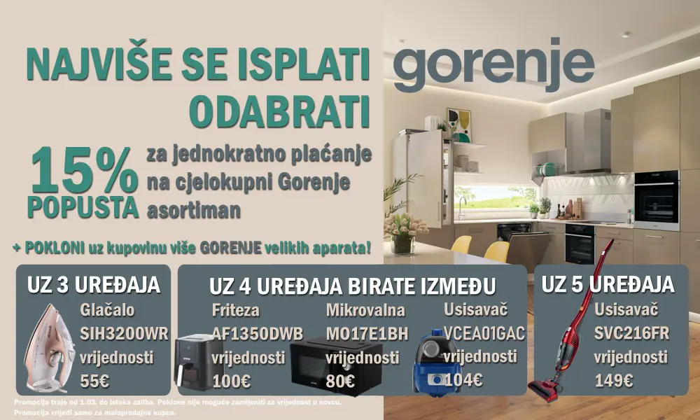 Gorenje 15 posto i pokloni