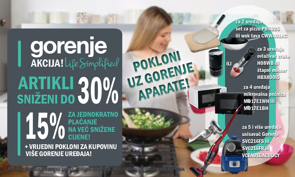 Gorenje popusti do 30 posto