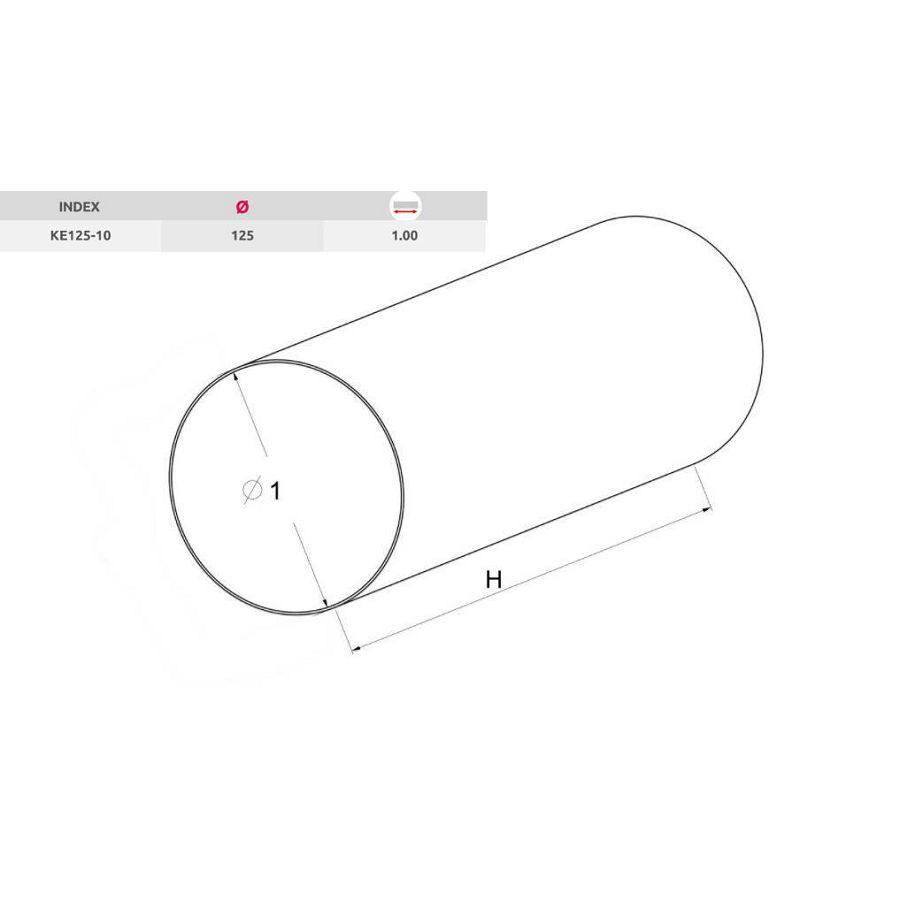 Crijevo za napu Awenta KE125-10 PVC 1m