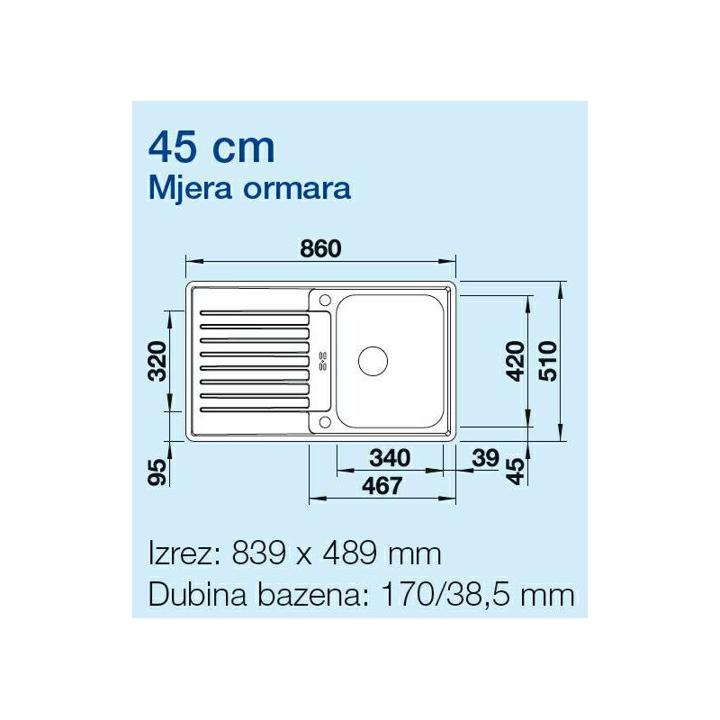 Sudoper Blanco Classic Pro 45S-IF s dalj. 523661