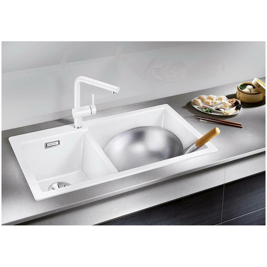 Sudoper Blanco Pleon 9 crni bazen lijevo InFino bez dalj. 527636