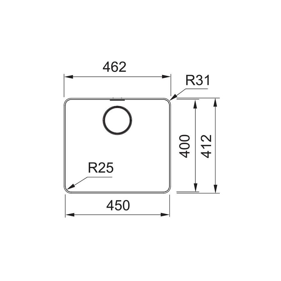 Sudoper Franke Mythos MYX 210-45 127.0618.824