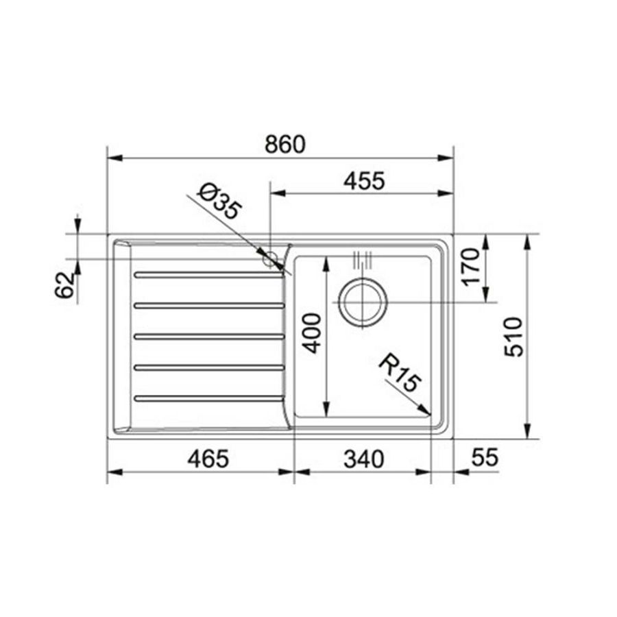 Sudoper Franke Neptune Plus NPX 611 desno ocjeđivač 101.0068.368