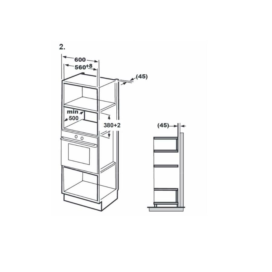 Ugradbena mikrovalna pećnica Midea AG820BS9