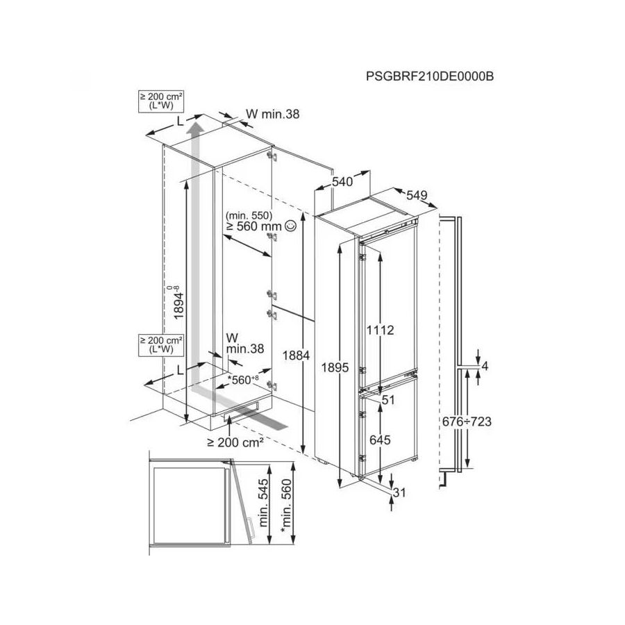 Ugradbeni hladnjak Electrolux ENP7MD19S - 188cm
